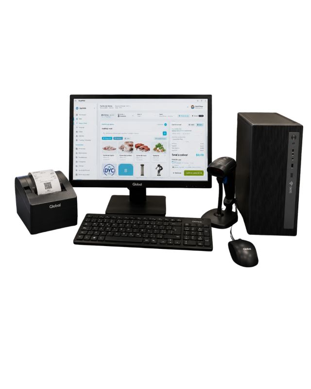 Combo físico DyCPOS: PC, monitor, impresora y scanner