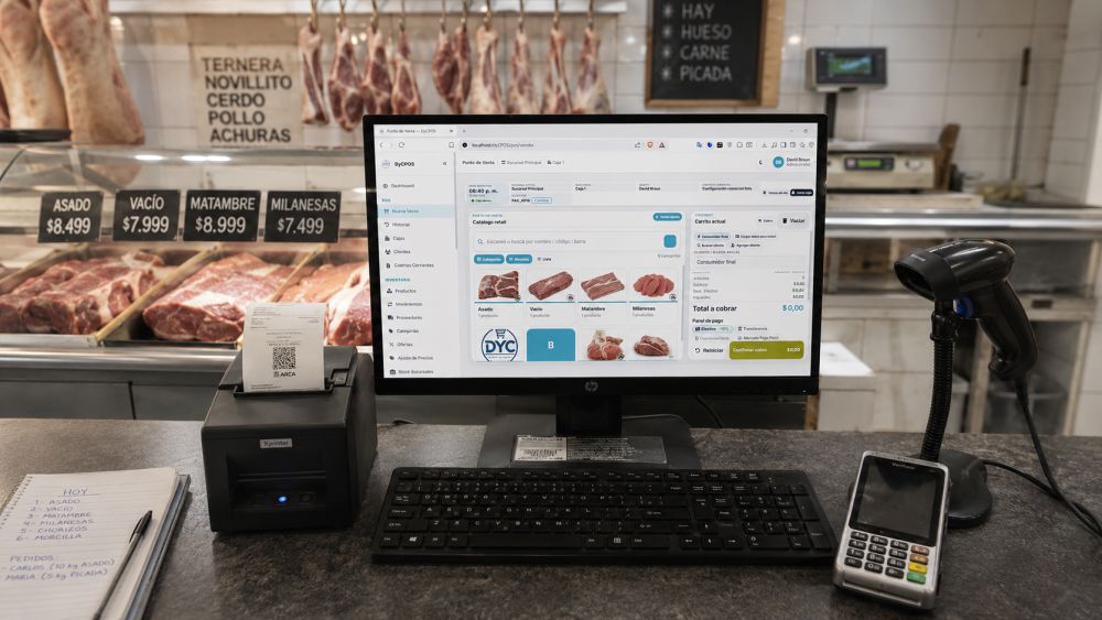 Sistema POS DyCPOS para Carnicería en Argentina