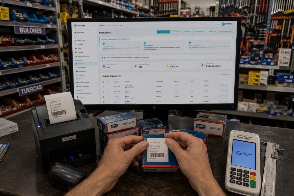 Sistema POS DyCPOS para Ferretería / Materiales en Argentina